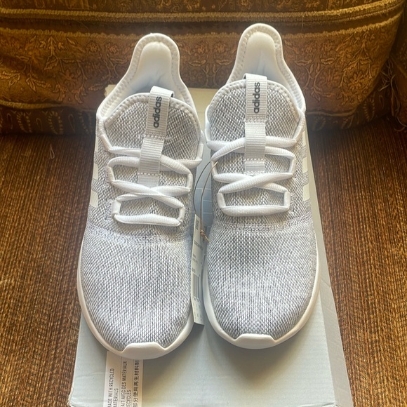 Brand New white/light gray Adidas Cloudfoam Pure 2.0 sneakers women’s size 7.5 - Picture 1 of 8